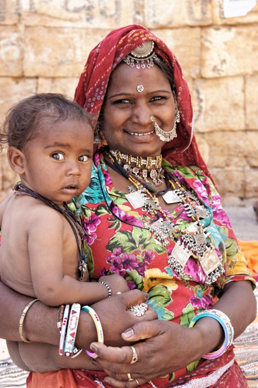 Portrait de femme en Inde